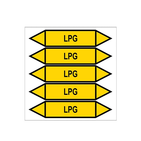 Značení potrubí, LPG